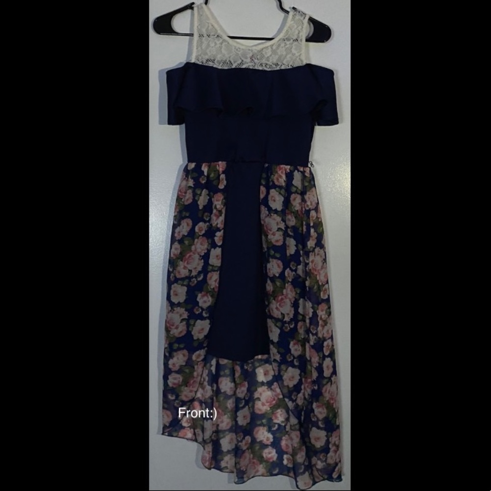 blue - flower - short dress:)